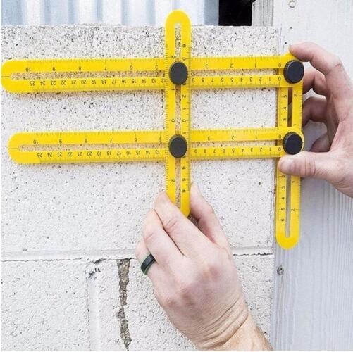 Protractor Ruler Template 4 Folding Angle Measuring Tool Brick Tile Wood Corner Products Foldable Rulers