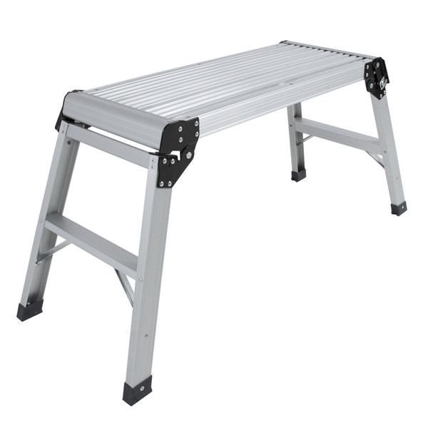 Aluminum Platform Drywall Step Up Folding Work Bench Stool Ladder