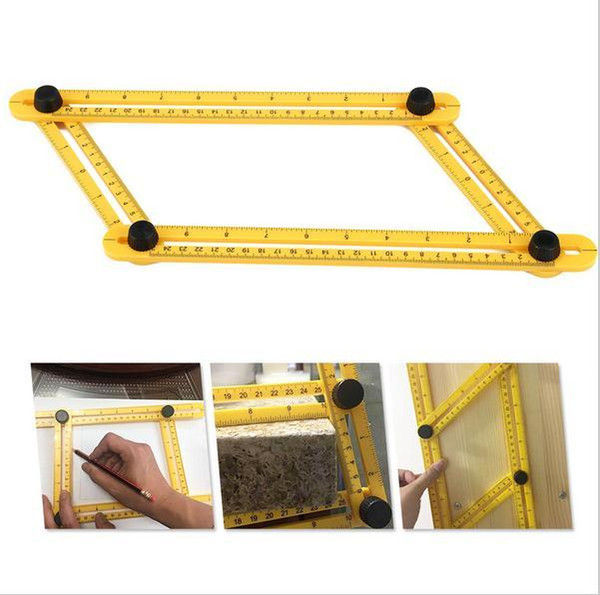 Multifunctional Angle izer Template Tool Plastic Measuring Four Sided Ruler Accurate Measurement Tool For Handmen c244