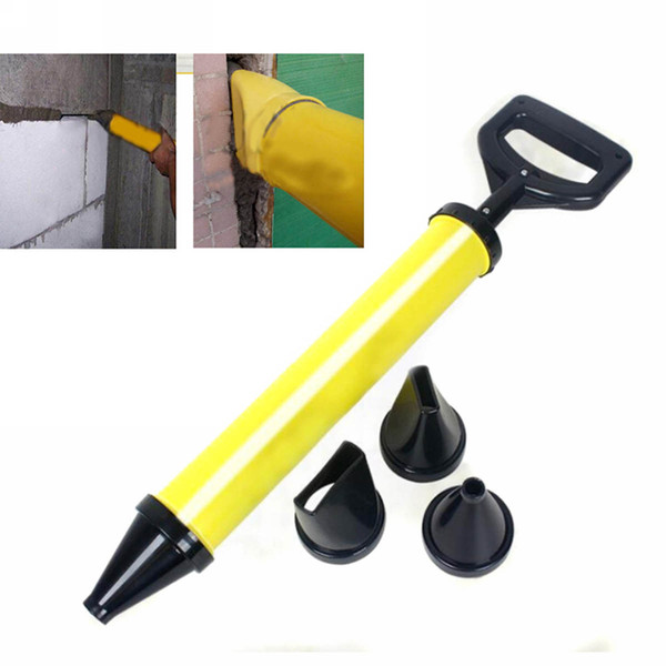 Mayitr 1pc Stainless Steel Caulking Gun Pointing Brick Grouting Mortar Sprayer Applicator Tool for Cement lime 4 Nozzle