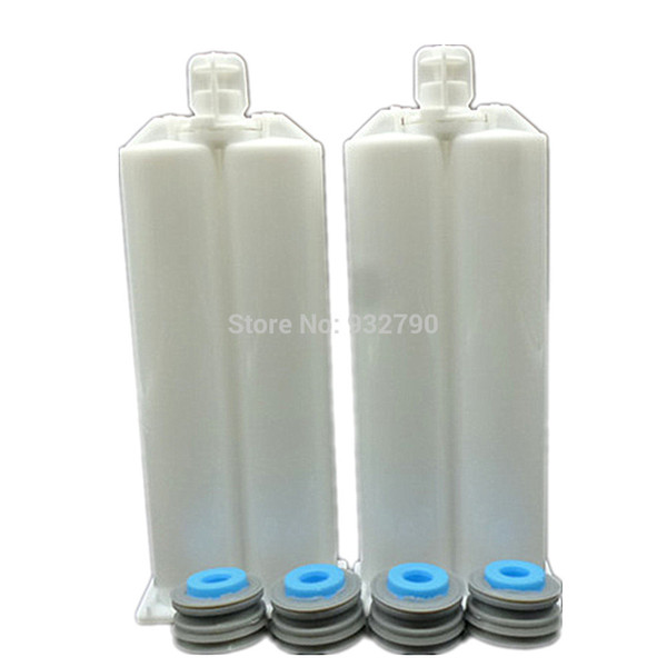 gun 2 Sets AB Epoxy Gun 50ml 1:1 Disposable Dual Glue Cartridge Two Component PP Mixer Epoxy Resin Dispenser Tube Hose