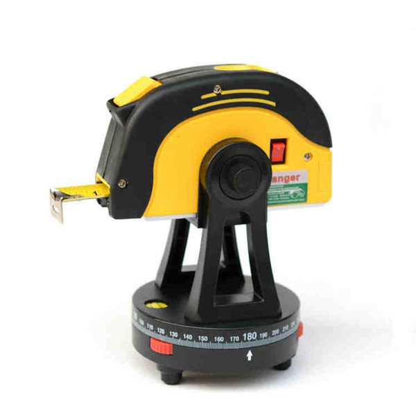 Multi-functional laser line device multi-purpose with 5 m* 25mm tape measure infrared level balabce instrument gradienter tool