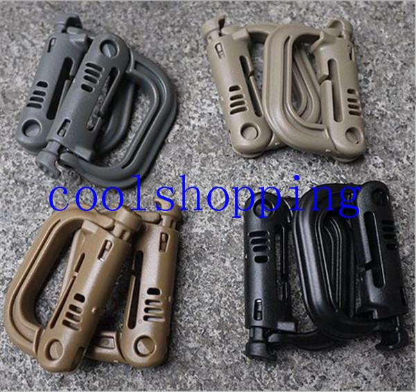 Molle Tactical Backpack EDC Shackle Carabiner Snap D-Ring Clip KeyRing Locking