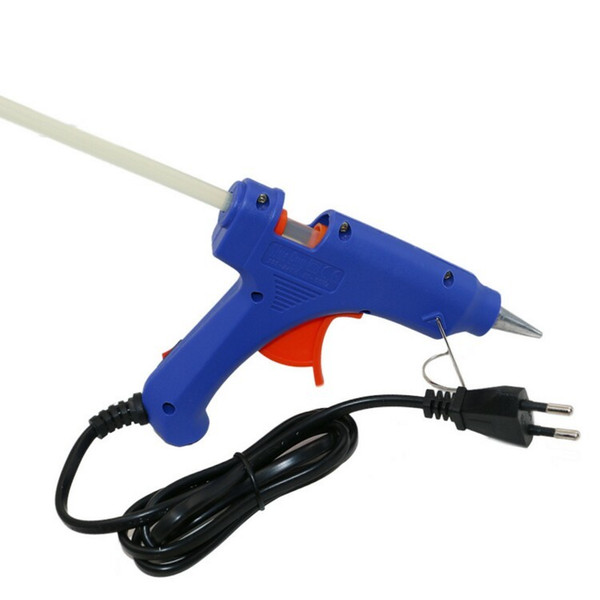 Hot Melt Glue Gun EU/German/US Plug 20W with Free 1pc 7mm Glue Stick Industrial Mini Guns Thermo Electric Heat melt Tool