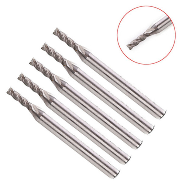 10Pcs 1/4 Inch Straight Shank 1/8 Incch Blade HSS 4 Flute End Mill Cutter Milling Machine Bit Fit For CNC Cuttting Construction Tools