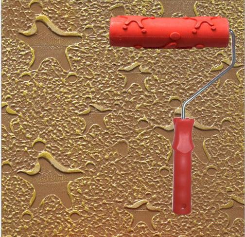 Diatom mud embossing tools textured roller 7 inch rubber embossed roller with handle 138