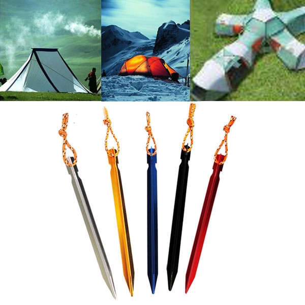 Lightweight Aluminum Camping Tent Nails Pegs for Tarp Shelter Canopy Tent Peg Nail Outdoor Tent Accessories DB003