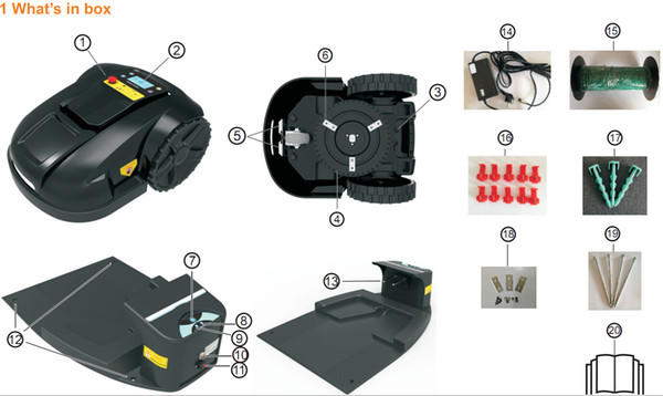 Mini Cheaper Robomow Robotic Lawn mower E1800 for your Small Yard,Newest Gyroscope Funfction