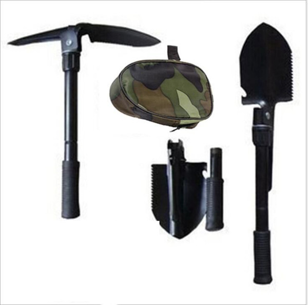 Multifunctional Folding Shovel Outdoor Survival Trowel Pick Set Military Tactical Shovel Outdoor Garden Shovel With Bag KKA4486