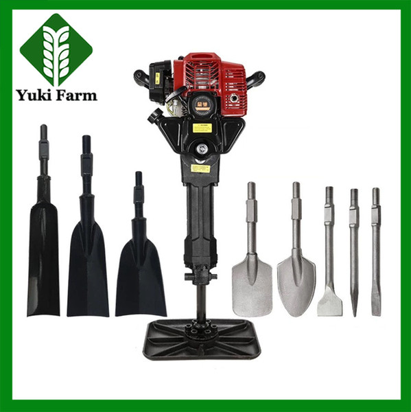 Gasoline power hammer drill rock drill breaker petrol picks portable tree digging planting machine gasoline tamping rammer