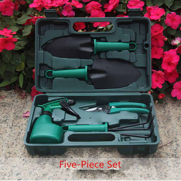 Garden Tool Set 5 Piece Garden Heavy Duty Tools Set Kit with Hard Storage Case Secateurs Pruning Saw Trowel Pruners Rakes best gift