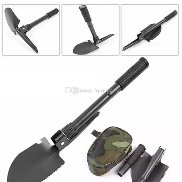 Multifunctional Folding Shovel with Pick Saw Compass ,Survival Outdoor High-carbon Steel Spade sappers Camping Tool cc400-407 2018080502