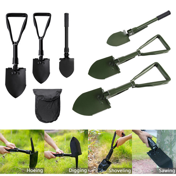 Folding Camping Shovel Survival Spade Trowel Garden Outdoor Tool for Camping Hiking Backpacking Fishing Garden Tools GGA866