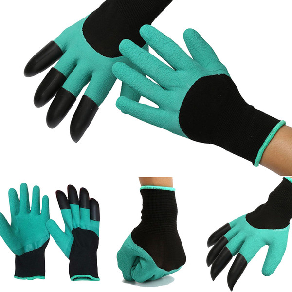 Garden Genie Gloves For Digging&Planting with4 ABS Plastic Claws Gardening