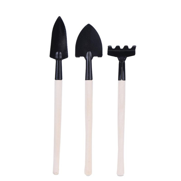 3PCS/Set Gardening Tool Mini Shovel Rake Garden Tool for Bonsai tools Flower Plants Maintenance Wooden Handle