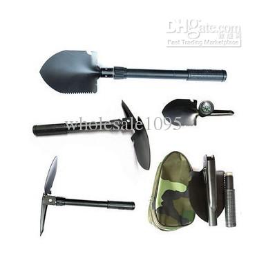 Retail Hot Sale Mini Multi-function Folding Shovel Survival Trowel Dibble Pick Camping Outdoor Tool