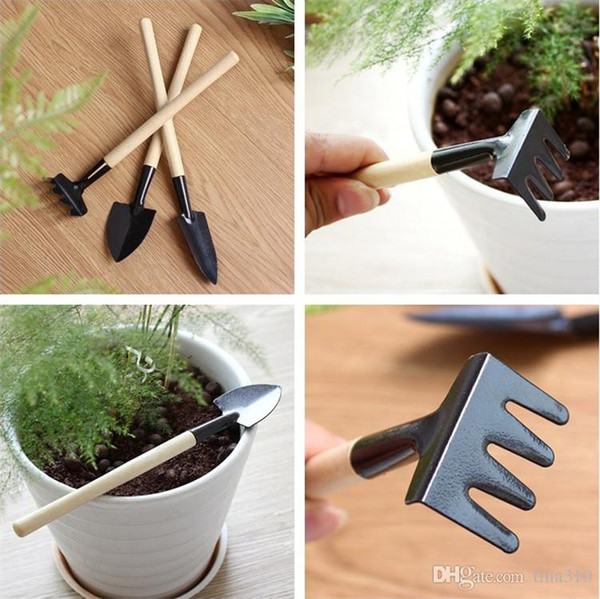 1 Set=3 pcs Mini Garden Tools Small Shovel Rake Multi-function Gardening Planting Tool Household plants Break shovel IA1012