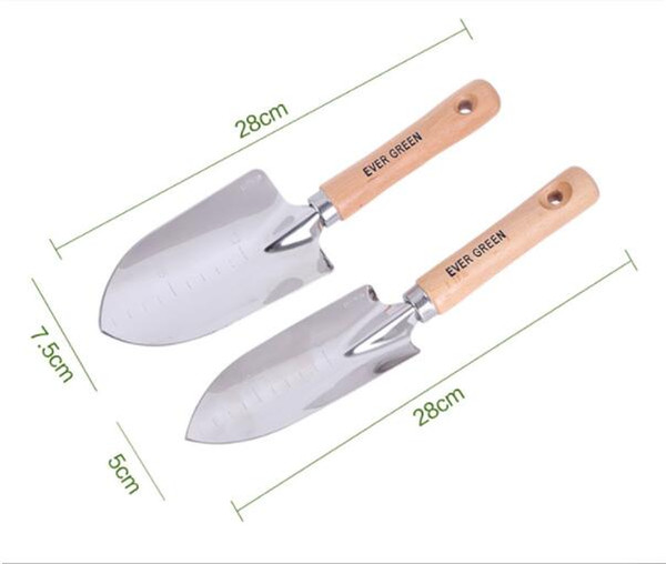 wholesale hot sale Stainless Steel Small Scale Shovel With Wooden Handle Garden Hand Tool free shipping