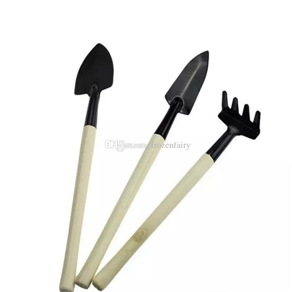 1 Set=3 pcs Mini Garden Tools Kit Small Shovel Rake Spade Wood Handle Metal Head Kids Gardener Gardening Plant Tool cc39-46 2018052711 ayq