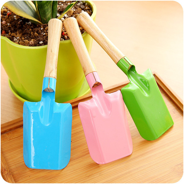 3 colors Mini Gardening Shovel Colorful Metal Small Shovel Garden Spade Hardware Tools Digging Garden Tools Kids Spade Tool Free Shipping