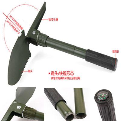 Folding Shovel Compass Saw Bottle Opener Survival Outdoor Tool For Travel Camping Garden With Carry Bag Free shipping Material Escolar