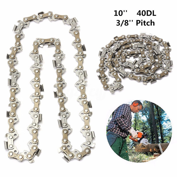 10 inch Chainsaw Mill Saw Chain 40DL Drive Links 3/8 inch Pitch Replacement Chain Blade for Wood Cutting Saw Chain Garden Tools