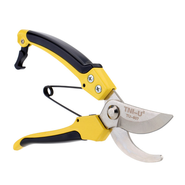 Brand TNI-U Two-color Handle Branch Cut Portable Pruning Shears Gardening Cutting Tools Clipping Shear TU-807