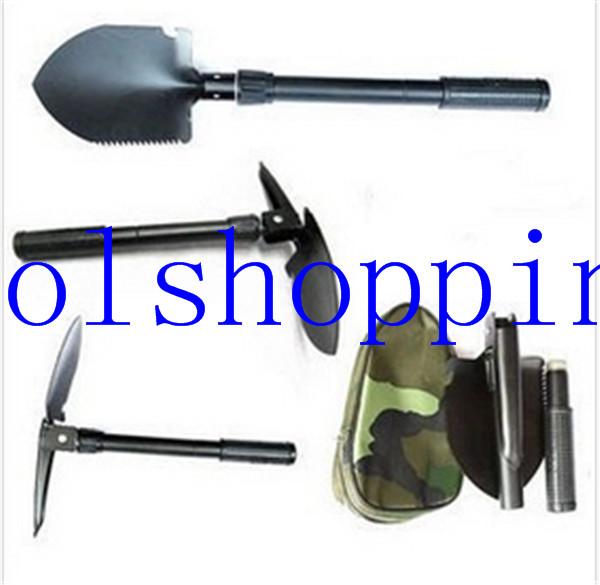 Mini Multi-function Folding Camping Shovel Survival Trowel Dibble Pick Outdoor tool Wholesale