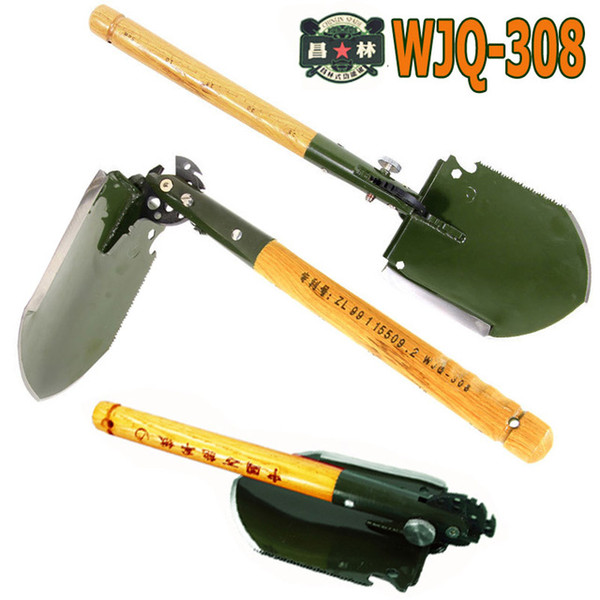 2016 chinese military shovel folding portable shovel WJQ-308 multifunction camping fishing hunting hiking spade outdoor tools car rescue