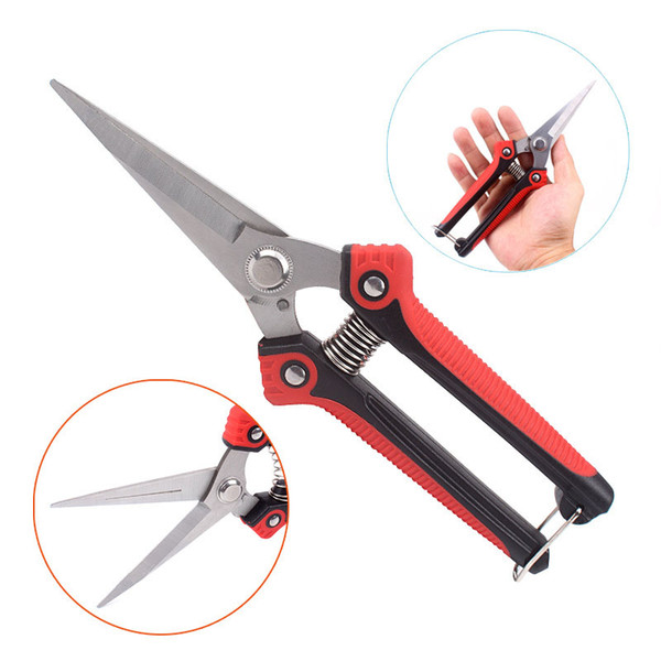 High Quality Stainless Steel Plant Pruning Scissors Pointed Garden Cutter Flower Fruit Trees Shears Hand Pruner Outdoor Cutting Tool M135F