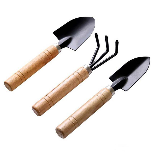 3 Pcs/Set New Creative Gardening Tools Three Piece Mini Garden tools Small Shovel rake Spade Potted Plant Flowers