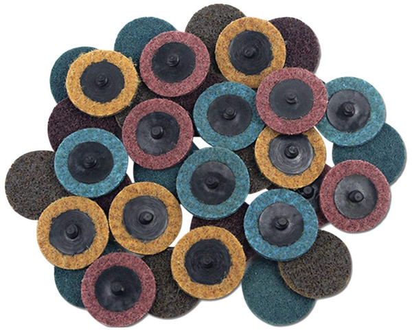 30Pcs Sanding Discs Set,2 inch Quick Change Discs, Roloc Surface Conditioning Discs