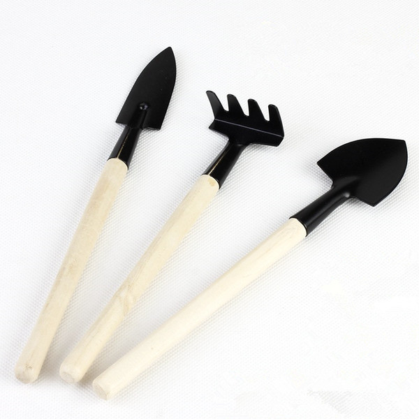 Hot selling gardening tools three-piece of set shovels rake and Spade planting flowers and vegetables T2I126