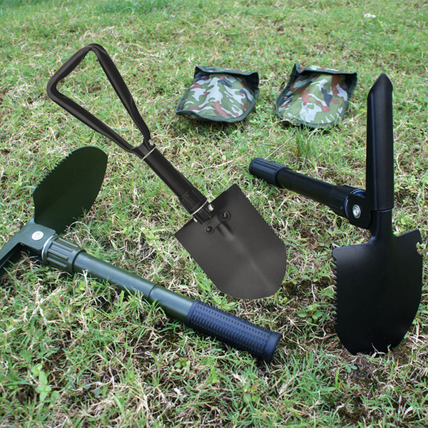 Folding Camping Shovel Survival Spade Trowel Dibble Pick Emergency Garden Outdoor Tool for Camping Hiking Backpacking Fishing Tool WX9-798