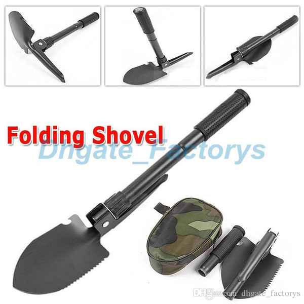 Multifunctional Folding Shovel with Pick Saw Compass ,Survival Outdoor High-carbon Steel Spade sappers Camping Tool JF-806