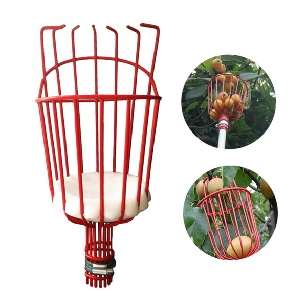 Outdoor Aluminum Deep Basket Garden Tools Fruit Picker Head Metal Fruit Picking Tools Fruits Catcher Harvest Picking