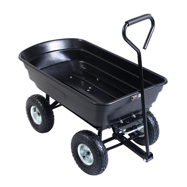 650LB Garden Dump Cart Dumper Wagon Carrier Big Wheel Barrow Air Tires Heavy Duty