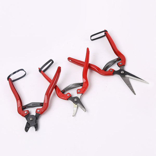 Red iron handle rare fruit shears flowers gardening scissors shears seedling picking shears