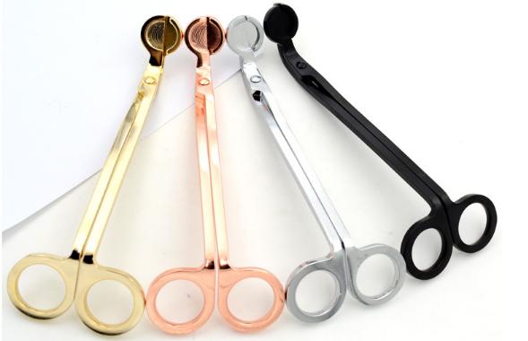 Popular 17.5*6CM Stainless Steel Candle Wick Trimmer Oil Lamp Trim scissor tijera tesoura Cutter Snuffer Tool Hook Clipper