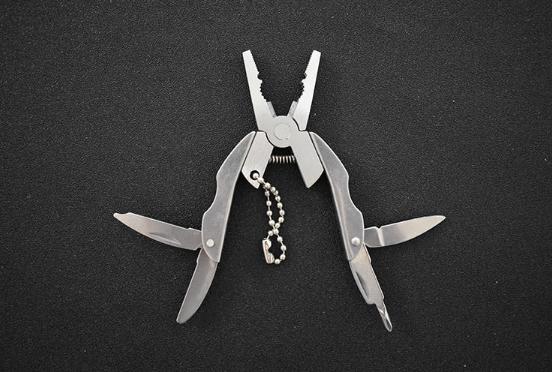 Multi function Pliers mini folding tongs including screwdriver filer knife keychain outdoor equipment hand tools tortoise pliers