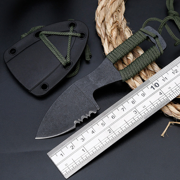 BENYS Tactical high hardness field survival multi-function hunting outdoor tool with small straight non-folding stainless steel knife