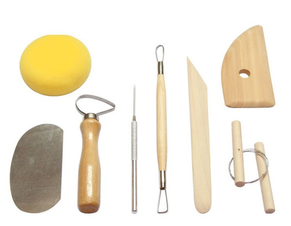 8pcs/set Reusable Diy Pottery Tool Kit Home Handwork Clay Sculpture Ceramics Molding Drawing Tools