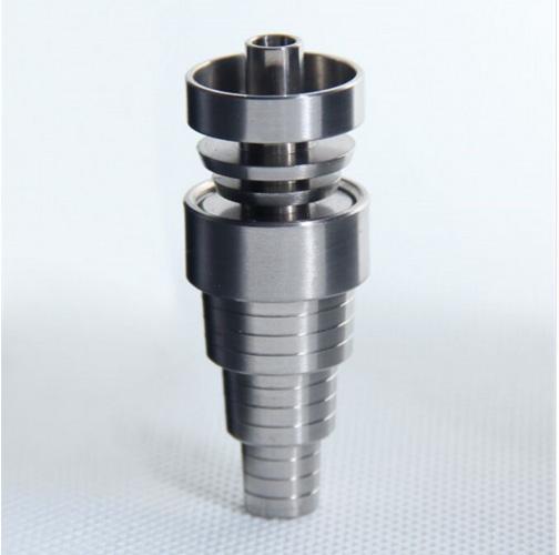 DHL free Top quality 6 in 1 Adjustable domeless GR2 dab nail Titanium nails Male Female for oil rigs glass bong in stock