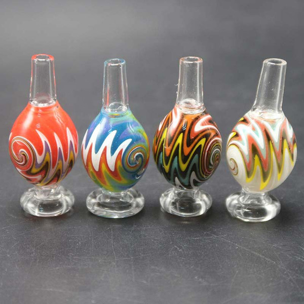 New Design Colored Glass Banger Bubble Carb Cap for Terp Pearl ball Quartz Thermal Banger Nails Dabber Glass Bongs Dab Oil Rigs