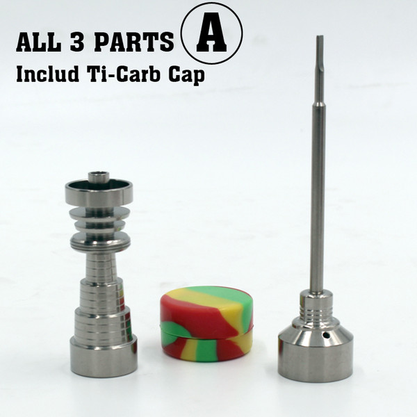 Gr2 Titanium Domeless Nail 10/14/18MM For Glass bong with Carb cap oil wax containers Dabber