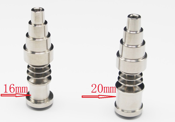 Universal Domeless 6 in 1 Titanium Nail Titanium GR2 Nails joint 10mm 14mm 18mm for Glass bong 16mm 20mm heating coil