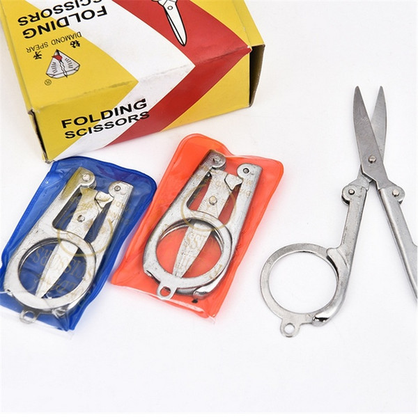 New Home Portable Folding Stainless Steel Scissors Mini Folding Scissors Travel Trip Tool Travel Scissor 4139