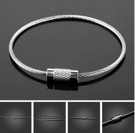 2018 new 3 Size High Quality Stainless Steel Wire Ring Key Chain Ring Quickdraw Outdoor EDC Tool 11/15/20cm