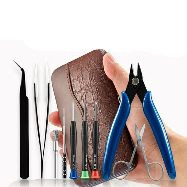 Original Vapswarm V3 Style Tool Kit Set for Vape DIY RDA RBA Building Coil Jig Allen Screwdriver Scissors Pliers Tweezer Brush with PU Bag