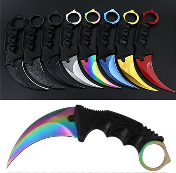 Hot CSGO Counter Strike Karambit Knife with Sheath Outdoor Hunting Survival Fighting Knife Camping Tool Good Gift for Man